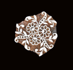 Indian Wood Printing Block - Flower (5cm)