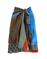 Knee Length Sari Silk Wrap Skirt 48"