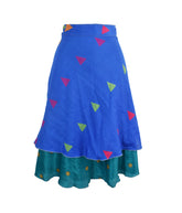 Knee Length Sari Silk Wrap Skirt 48"