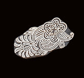 Indian Wood Printing Block - Flower Bird (8x4cm)