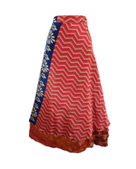Sari Silk Wrap Skirt XL 66"