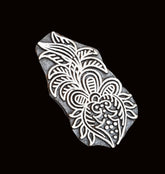 Indian Wood Printing Block - Flower Tropical (8x4cm)