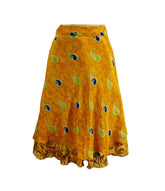 Knee Length Sari Silk Wrap Skirt 48"