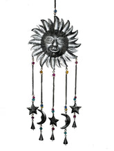 Large Silver Hanging Sun & Moon