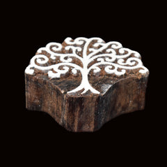 Indian Wood Printing Block - Tree (7.5cm)