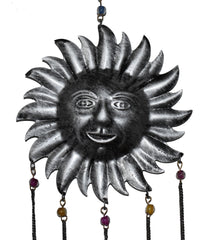 Large Silver Hanging Sun & Moon