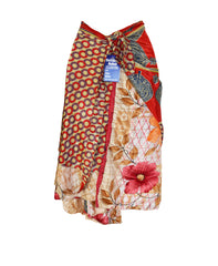 Knee Length Sari Silk Wrap Skirt 72"