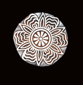 Indian Wood Printing Block - Flower Rose (5.5cm)