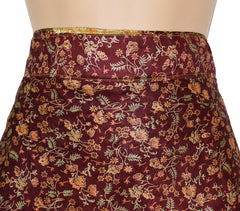 Tea Calf Length Sari Silk Wrap Skirt 48"