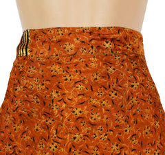 Tea Calf Length Sari Silk Wrap Skirt 48"