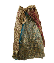 Tea Calf Length Sari Silk Wrap Skirt 48"