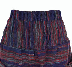 Striped Acrylic Fleece Harem Trousers