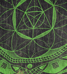 Geometric Print Cotton Hoody