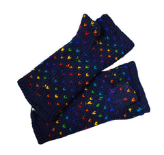 Dotty Wool Fleece Lined Wrist Warmer