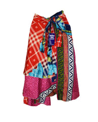 Knee Length Sari Silk Wrap Skirt 70"