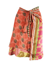 Knee Length Sari Silk Wrap Skirt 60"
