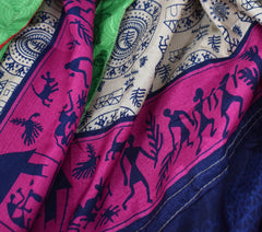 Sari Silk Wrap Skirt XL 66"