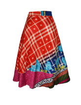 Knee Length Sari Silk Wrap Skirt 70"