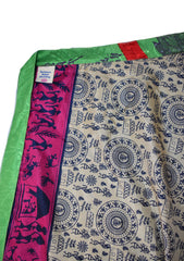 Sari Silk Wrap Skirt XL 66"