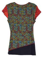 Printed Cap Sleeve Top