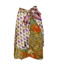 Knee Length Sari Silk Wrap Skirt 70"