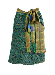 Knee Length Sari Silk Wrap Skirt 60"