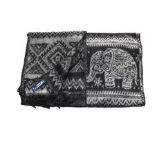 Elephant Pattern Fleece Scarf