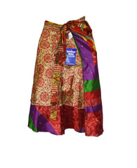 Knee Length Sari Silk Wrap Skirt 70"