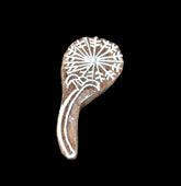 Indian Wood Printing Block - Flower Dandelion (8cm)