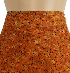 Tea Calf Length Sari Silk Wrap Skirt 46"