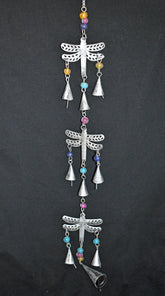 Long Hanging Silver Dragonfly