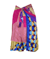 Knee Length Sari Silk Wrap Skirt 70"