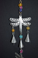 Long Hanging Silver Dragonfly