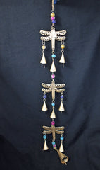 Long Hanging Gold Dragonfly