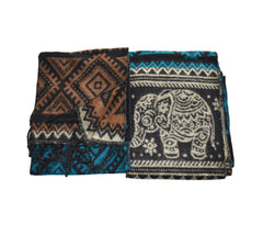 Elephant Pattern Fleece Scarf