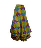 Sari Silk Wrap Skirt 2XL 72"