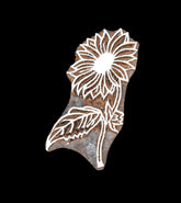 Indian Wood Printing Block - Flower Dandelion (8cm)