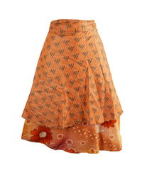 Knee Length Sari Silk Wrap Skirt 60"