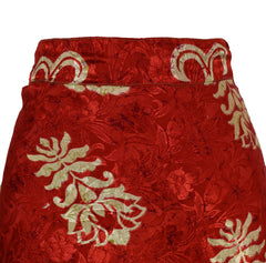 Long Sari Silk Wrap Skirt M 48"