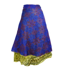 Tea Calf Length Sari Silk Wrap Skirt 48"