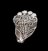 Indian Wood Printing Block - Flower (8cm)