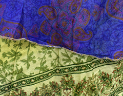 Tea Calf Length Sari Silk Wrap Skirt 48"