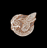 Indian Wood Printing Block - Hummingbird (10cm)