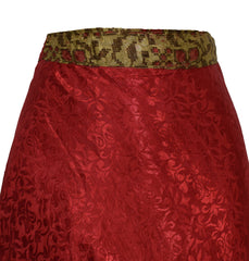 Long Sari Silk Wrap Skirt M 48"