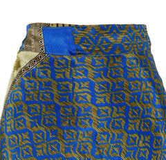 Long Sari Silk Wrap Skirt M 48"