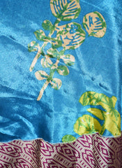 Tea Calf Length Sari Silk Wrap Skirt 70"