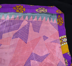 Sari Silk Wrap Skirt M 48"