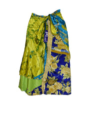 Tea Calf Length Sari Silk Wrap Skirt 70"