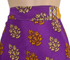 Sari Silk Wrap Skirt M 48"