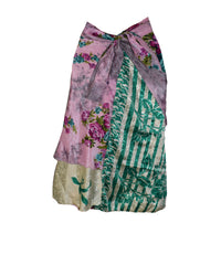 Tea Calf Length Sari Silk Wrap Skirt 70"